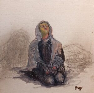 Buy Original and Affordable Filipino Art 42 Las Tres Marias - 8in x 8in acrylic on canvas - Fr Roy Quesea